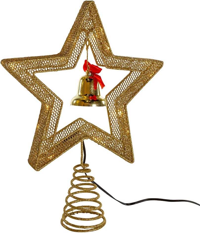 Kurt S. Adler AD2402 Lighted Treetopper, Gold