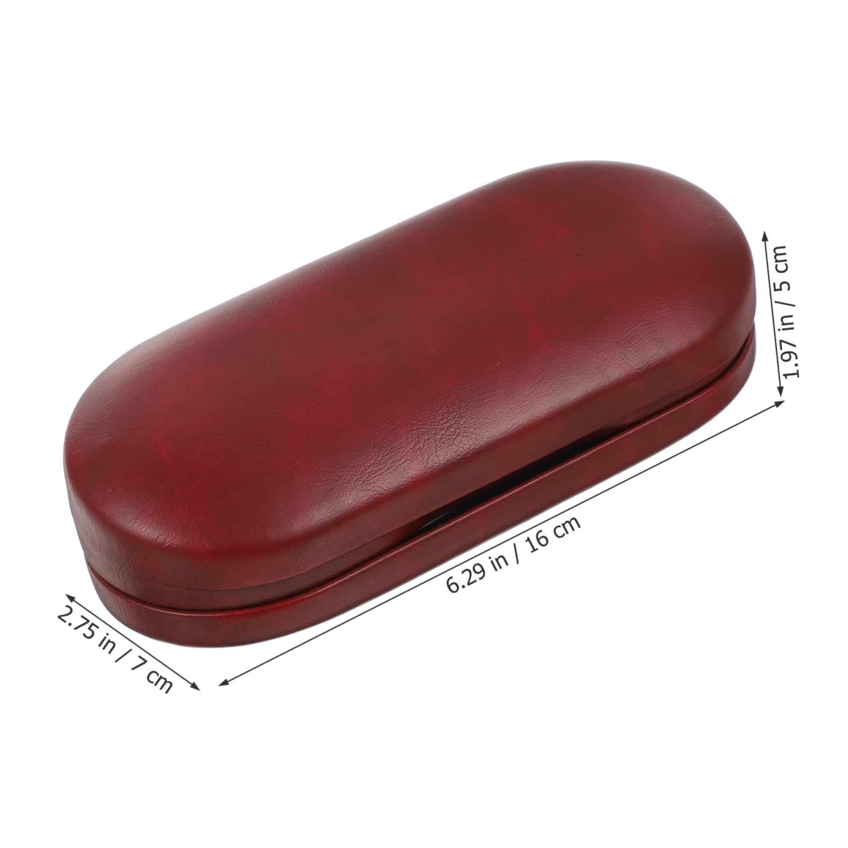 CALLARON 2 Set custodia per gli occhiali organizer per il trasporto degli occhiali Astuccio porta lenti a contatto accessori da viaggio pinzette pu rosso