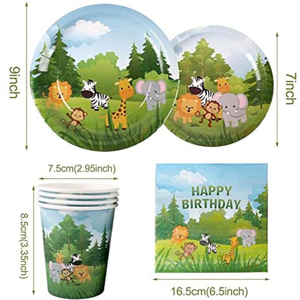 Buy JeVenis Set of 43 Jungle Animals Party Supplies Jungle Party Plates