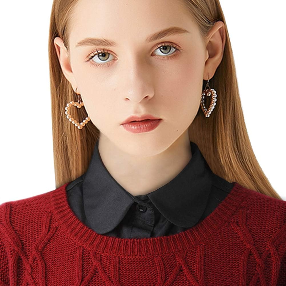Shinywear Fake Collar Detachable Dickey Blouse Half Shirts Peter Pan Faux False Collar for Women Girls Favors - Image 2