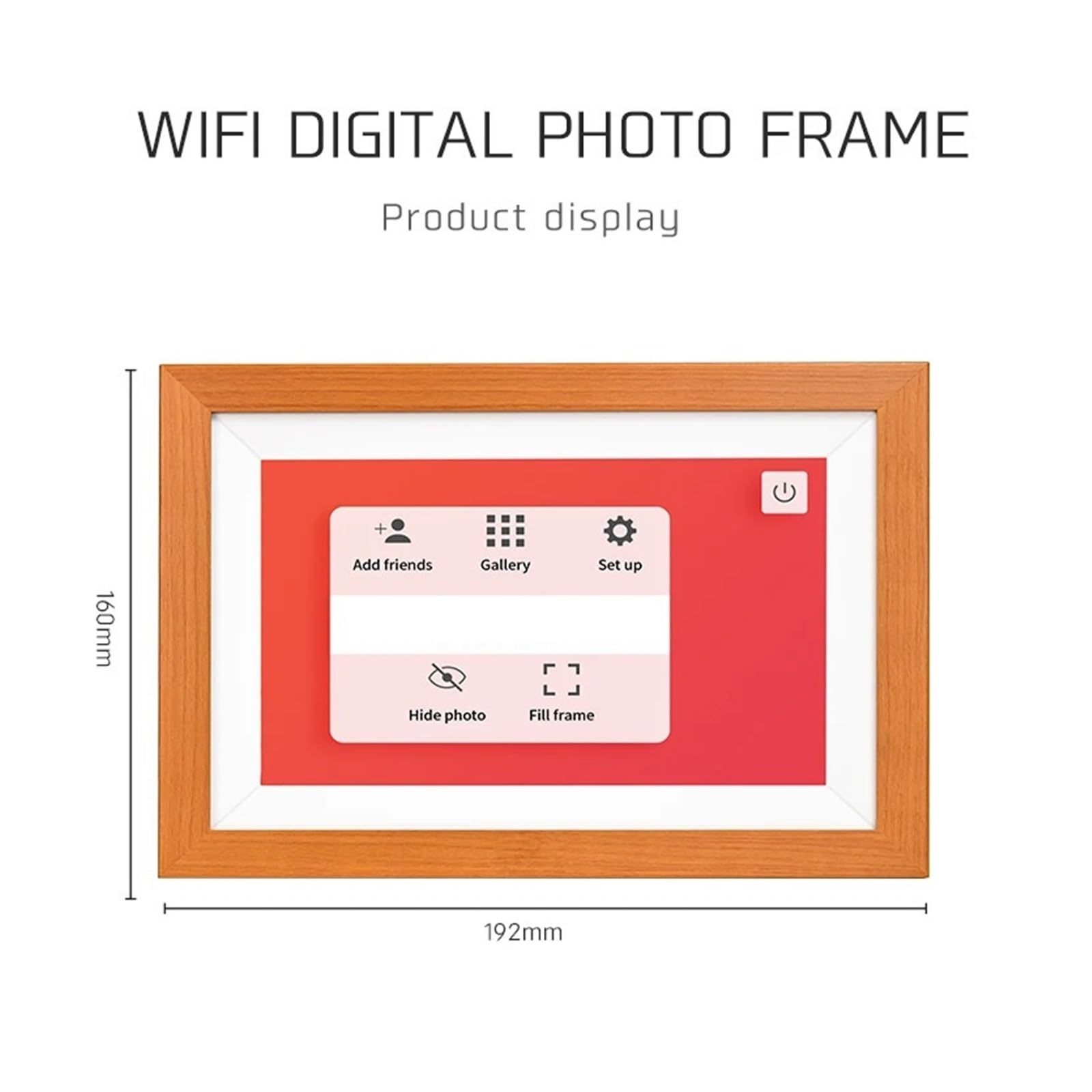 32G Album Ze Zdjęciami Wifi Cloud Art Display Video Holder Zdjęcie 10,1 Cala Niestandardowa Drewniana Cyfrowa Ramka Na Zdjęcia Ekran O Wysokiej RozdzielczośCi(Brown)