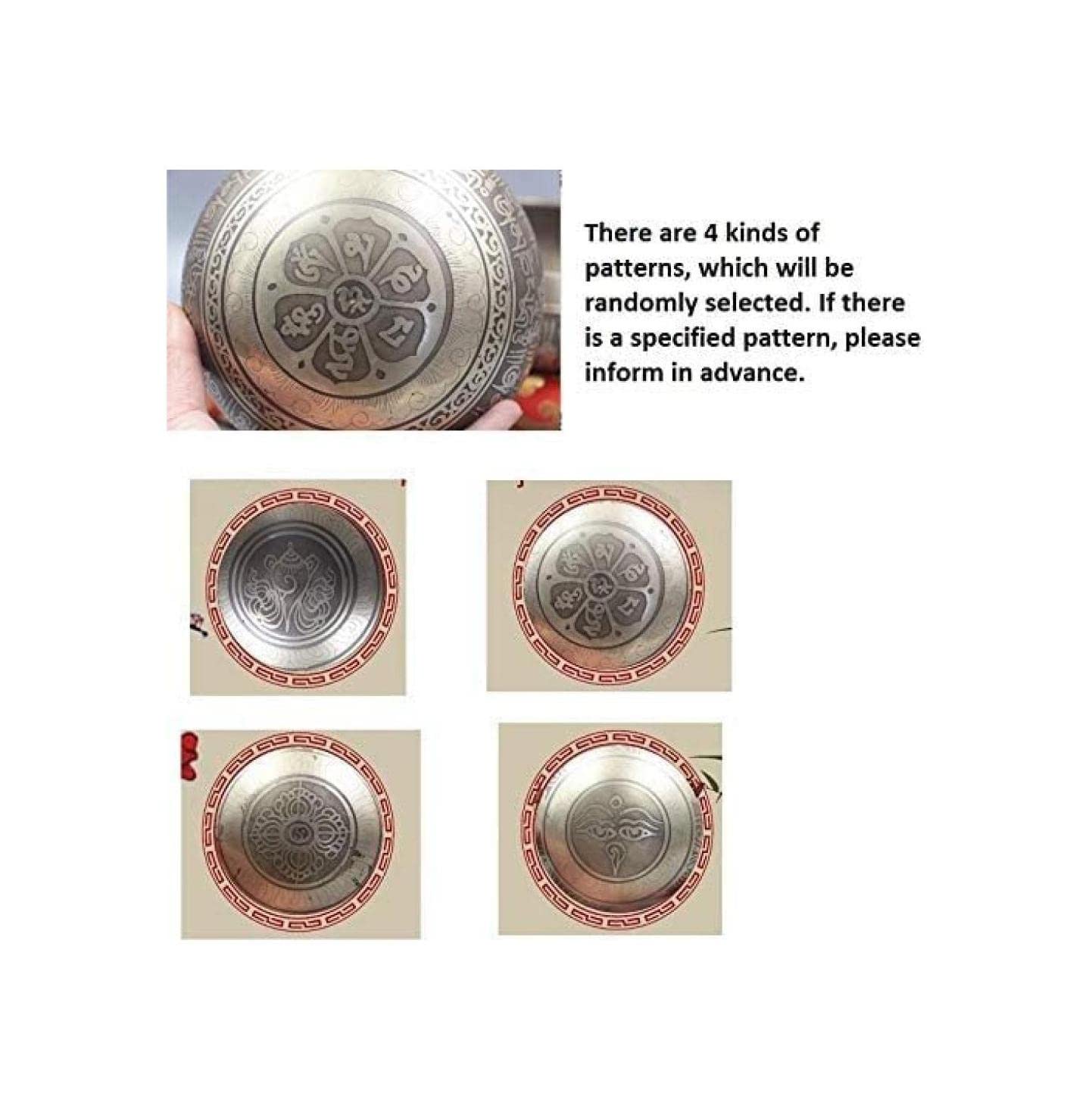 Set di campane tibetane facili da suonare per principianti, campane per meditazione con suono curativo dei chakra in metallo con mazzuolo in legno e cuscino in seta per meditazione olistica e rilassa