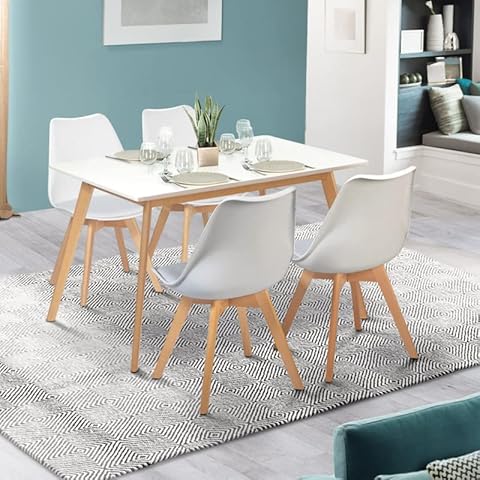 Table à manger extensible Inga avec chaises Sara Cover