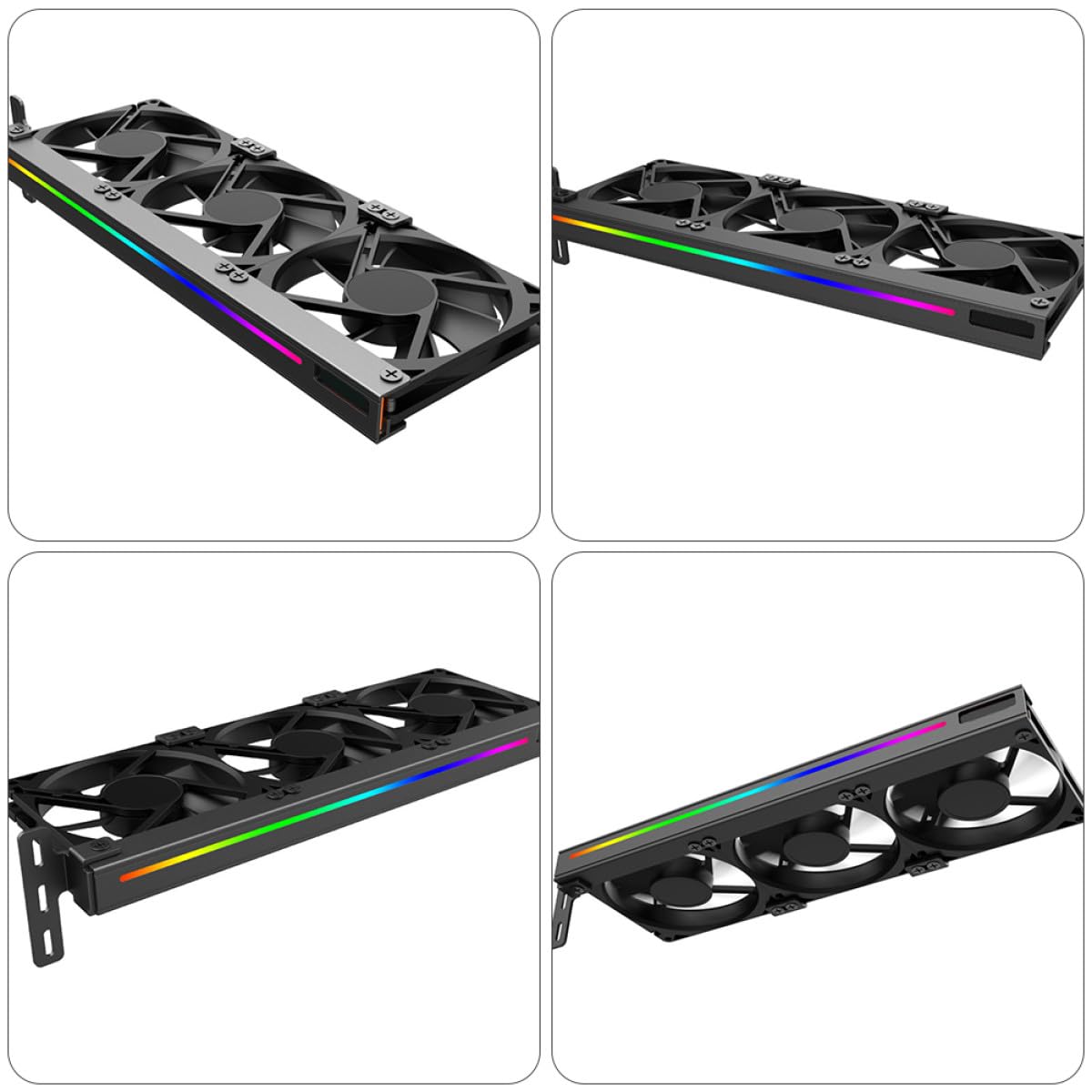 BESTYASH Argb Gpu Cooling Fan 5v Silent Pci Graphics Card Cooler with 3-pin Connector Small Video Card Cooler for Desktop PC Computer Accessory Heat Dissipation