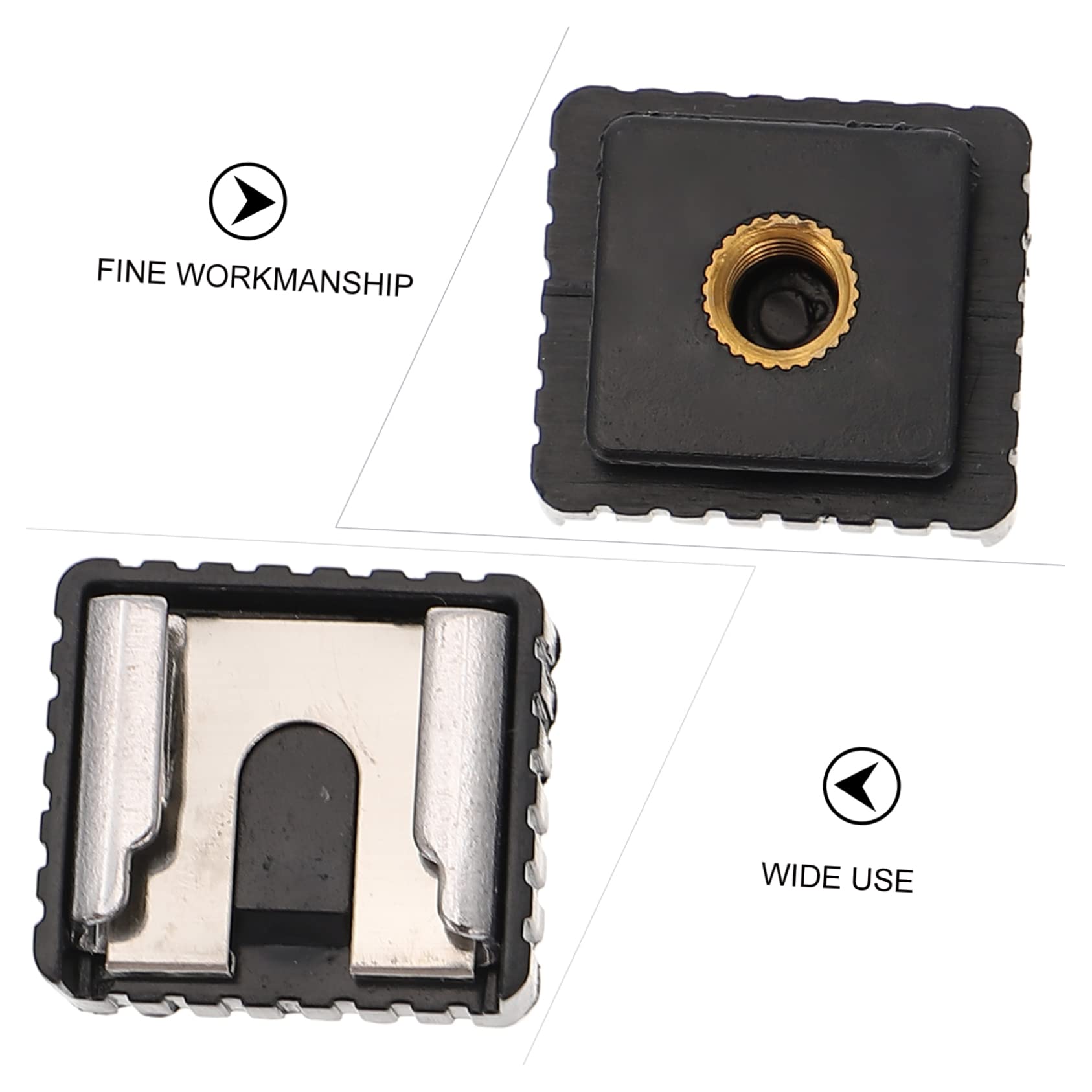 Veemoon Quick Release Hot Shoe Mount Bracket 1/4 Inch Hole Flash Shoe Mount for Camera Accessories Compatible Standard Mounts