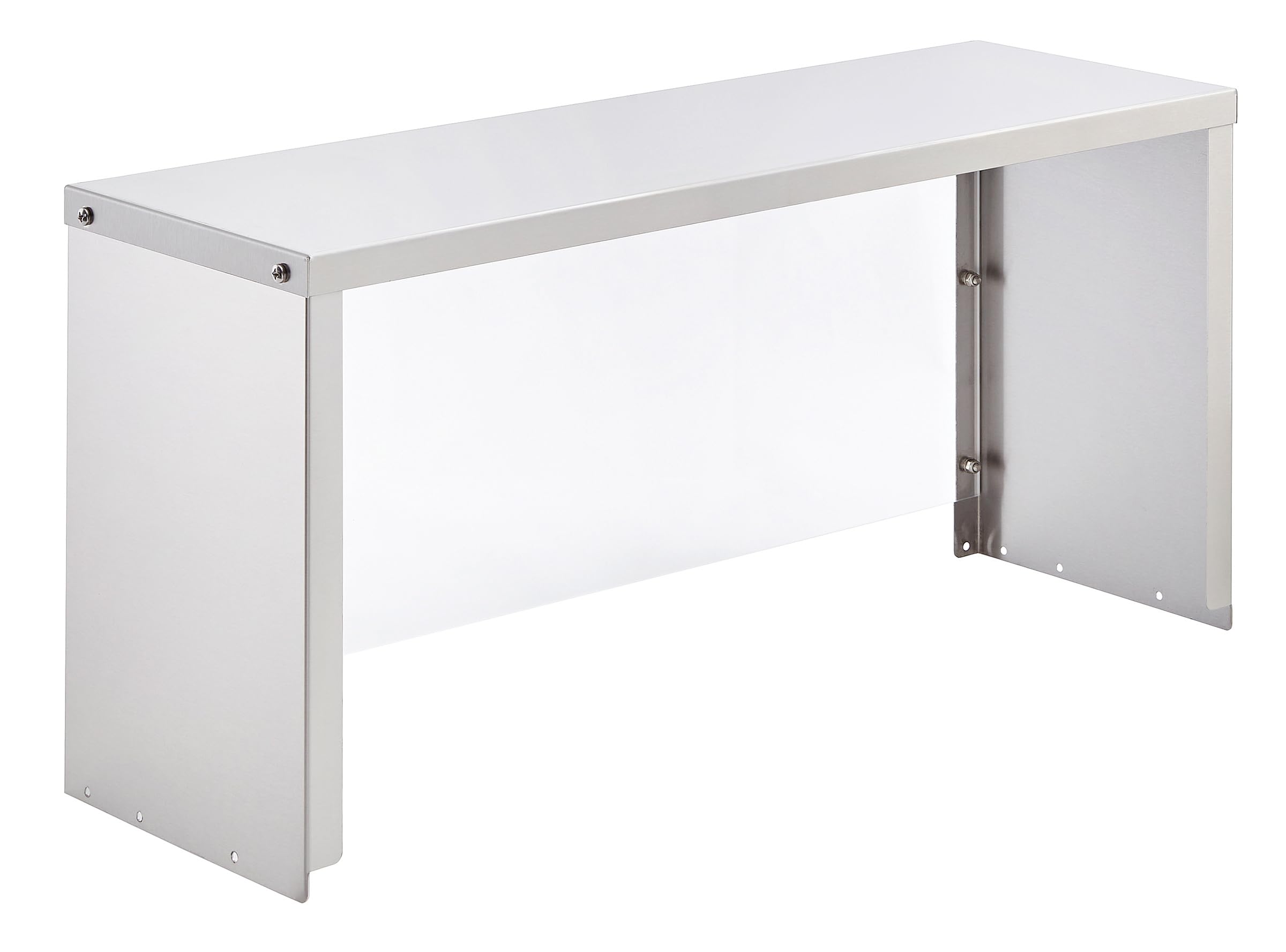 Kratos 29" Wide Steam Table Overshelf with Sneezeguard, Compatible with Two Well Steam Tables (28W-115)