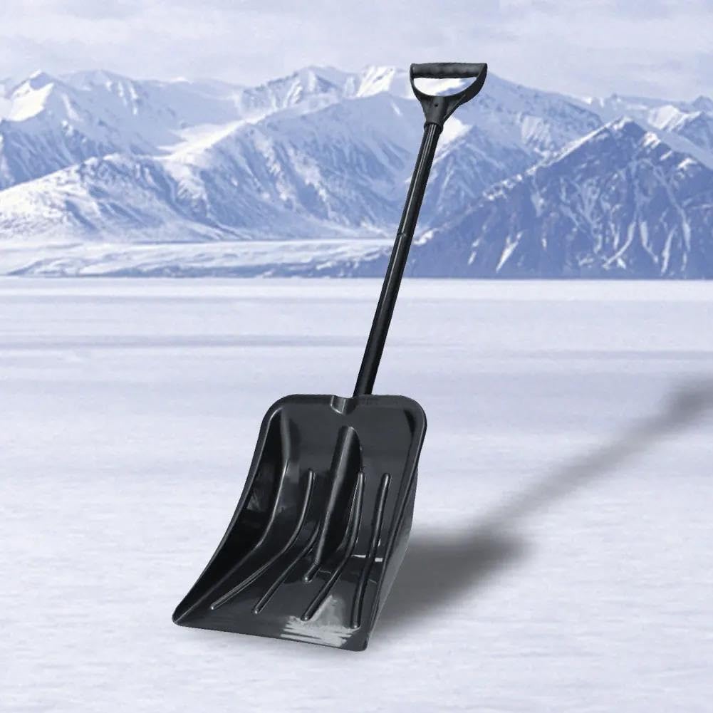 Rascador de Hielo para Coche Pala De Nieve con Mango Quitanieves Pala De Nieve Ligera De Gran Capacidad para Jardín Coche Camping Rascadores de Hielo para Coche