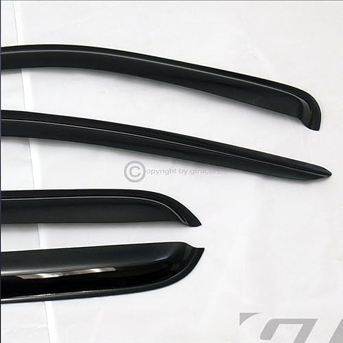 Miniatura 5 de R&L Racing Protector de lluvia y viento deflector visor de ventana 4P compatible con Dodge Dakota Quad Cab 2005-2011