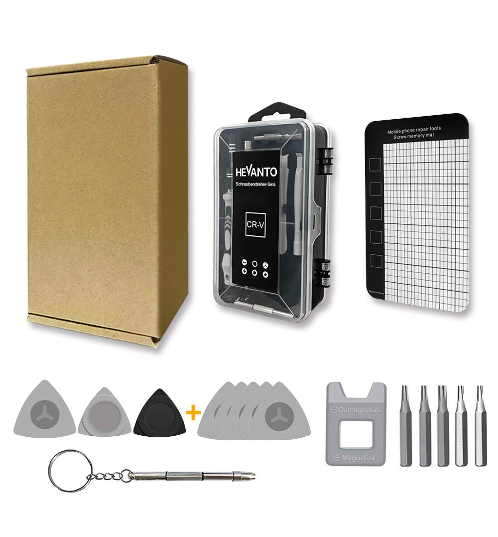Hevanto Set di cacciaviti di precisione 130 in 1, con custodia e manico antiscivolo, kit di riparazione fai da te per smartphone, computer portatili, orologi, occhiali, PS4, cacciavite per PC