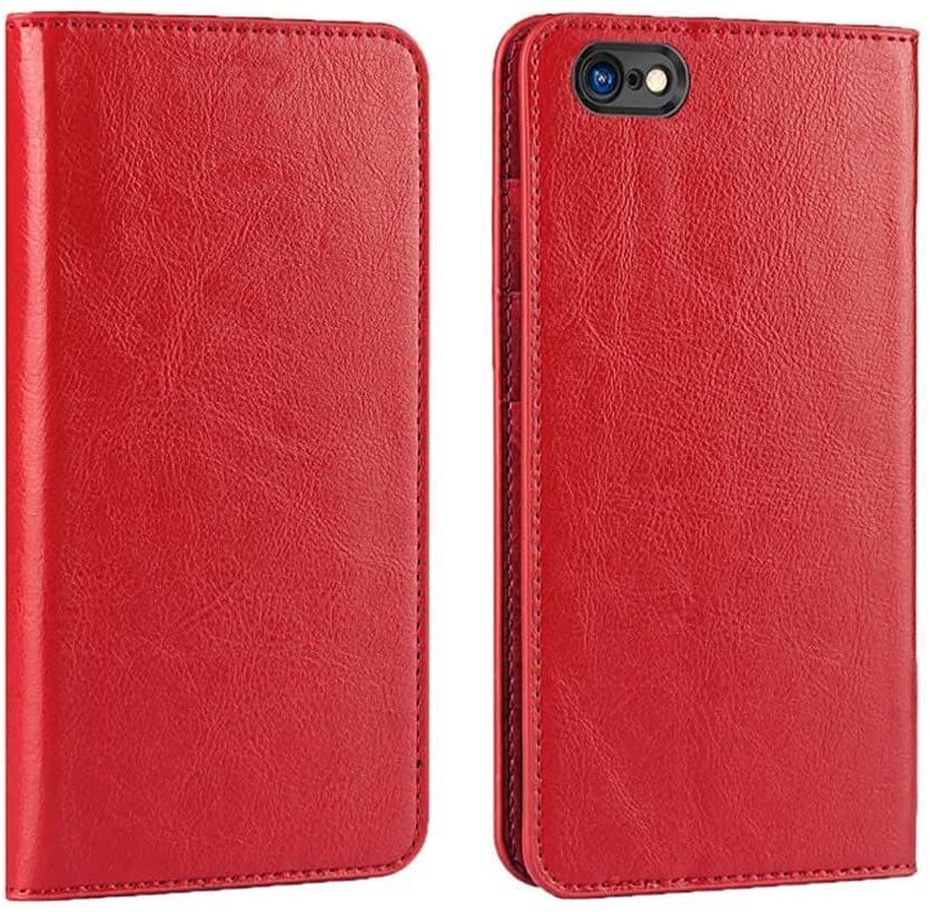 Étui de téléphone à rabat antichoc rouge pour protéger l'iPhone 7 des chutes
