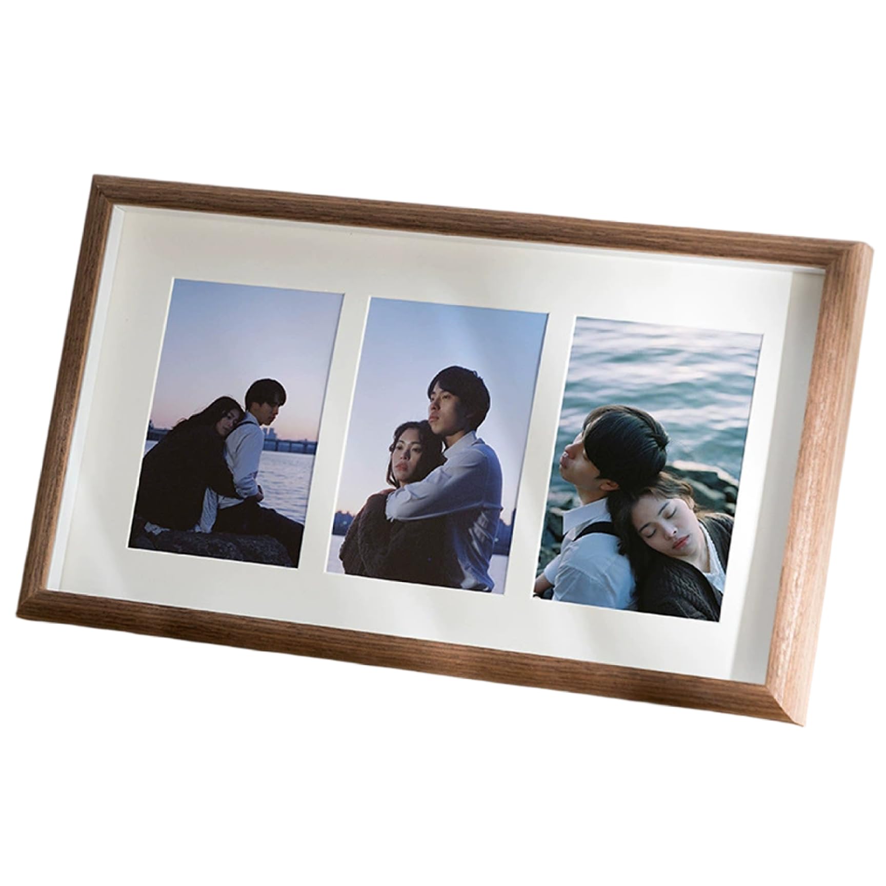 Cadre photo en bois 3 ouvertures 4x6 pour habiller vos murs de salon