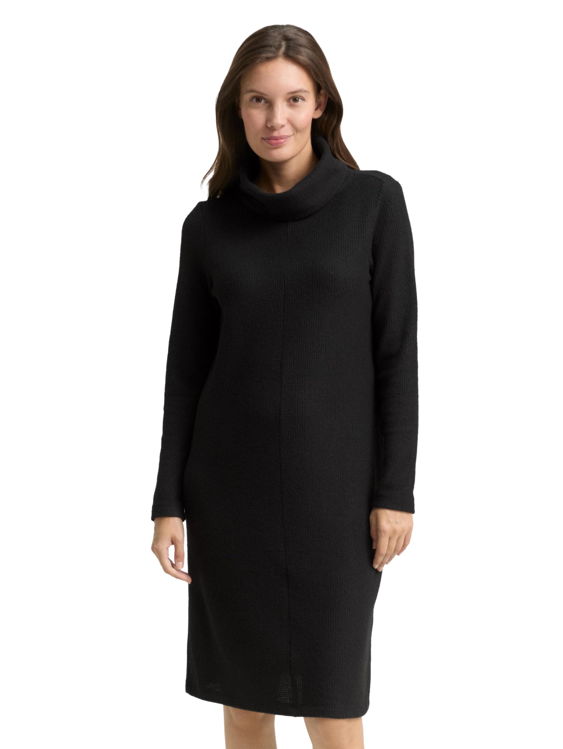 TOM TAILOR Damen 1048798 Cosy Kleid mit Waffelstruktur