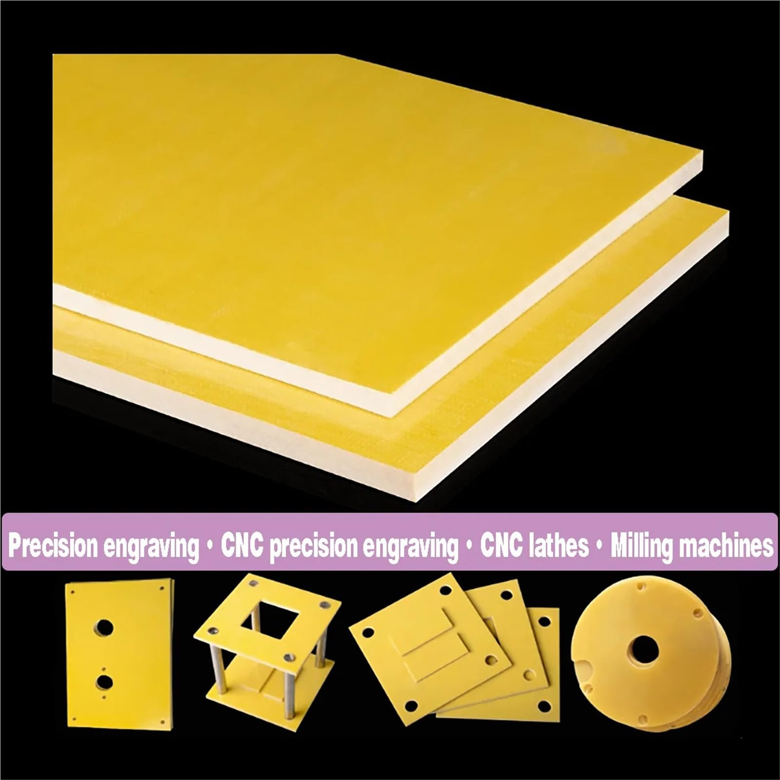 Hoja aislante de fibra de vidrio epoxi 3240, tablero de resina epoxi duradero de 0,3 a 8 mm de espesor for proyectos eléctricos.(300x300x6mm 1pcs)