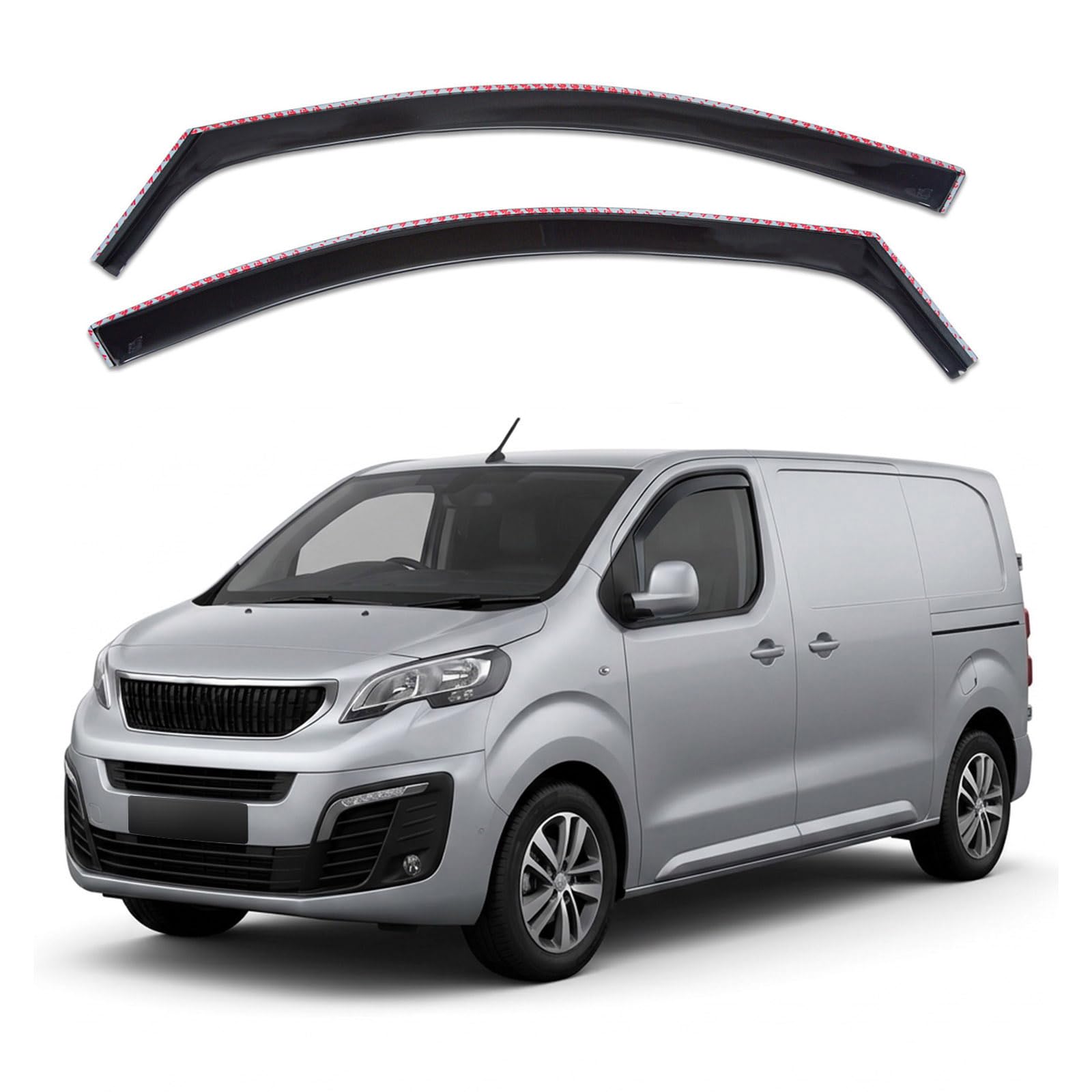 J&J AUTOMOTIVE Deflectores de aire antiturbo para Peugeot Expert desde 2016, 2 unidades