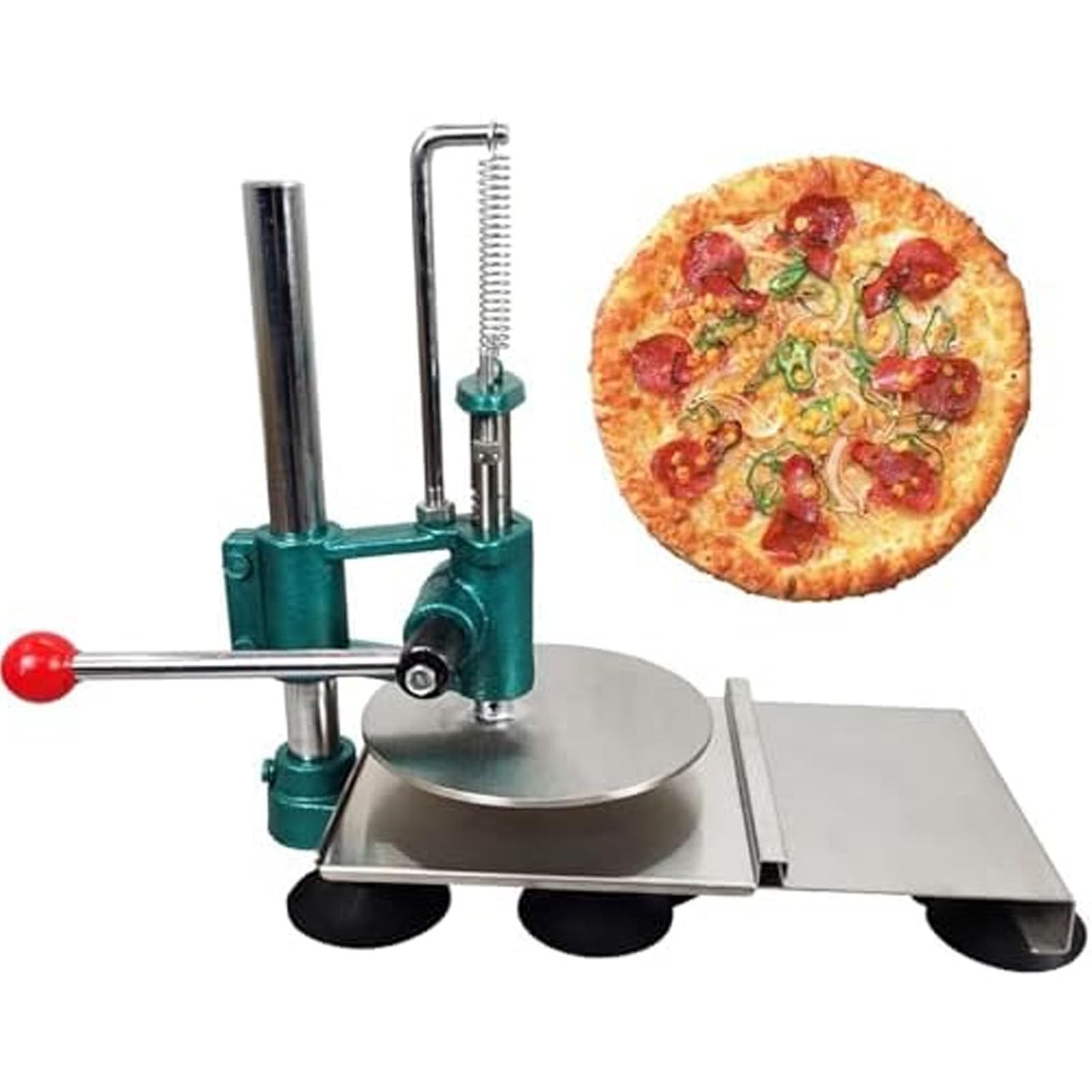 Ręczna prasa do ciasta do pizzy do robienia ręcznych ciast i miękkich bułek, regulowana grubość, domowe urządzenie do ciasta na pizzę i pieczeń