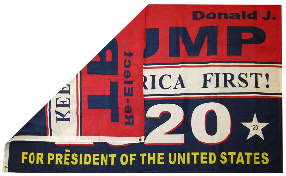 Bandera De EE.UU. Con Ojales De Nailon - Tamaño 3x5, Doble Cara, Temática Trump 2020