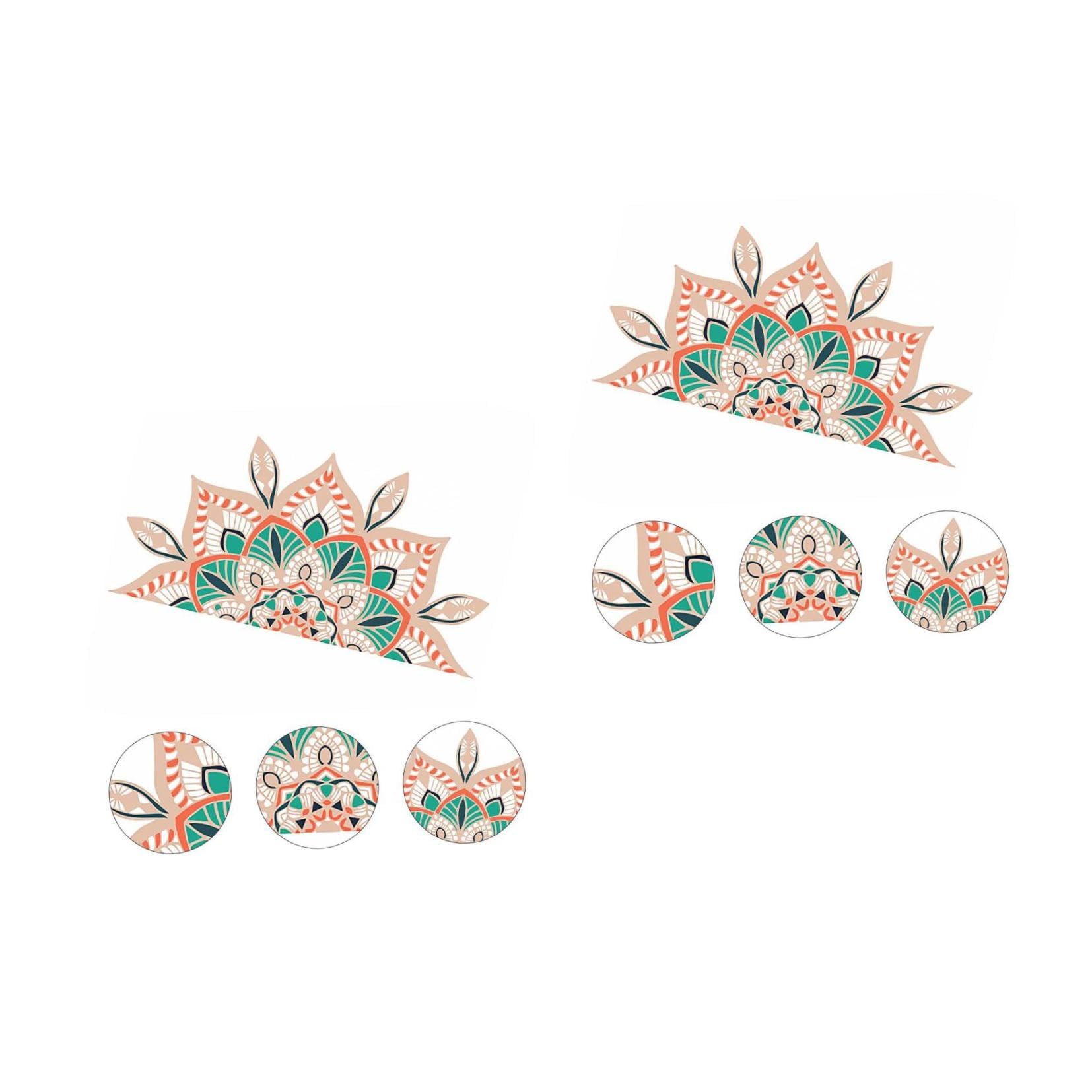 Autocollant mural mandala HEMOTON lot de 2 stickers adhésifs pour salon