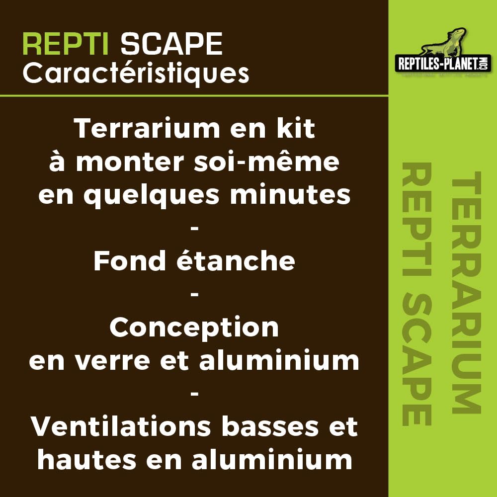 Reptiles Planet - Repti Scape H60 -Terrarium Aluminiun - 60x45x60 cm