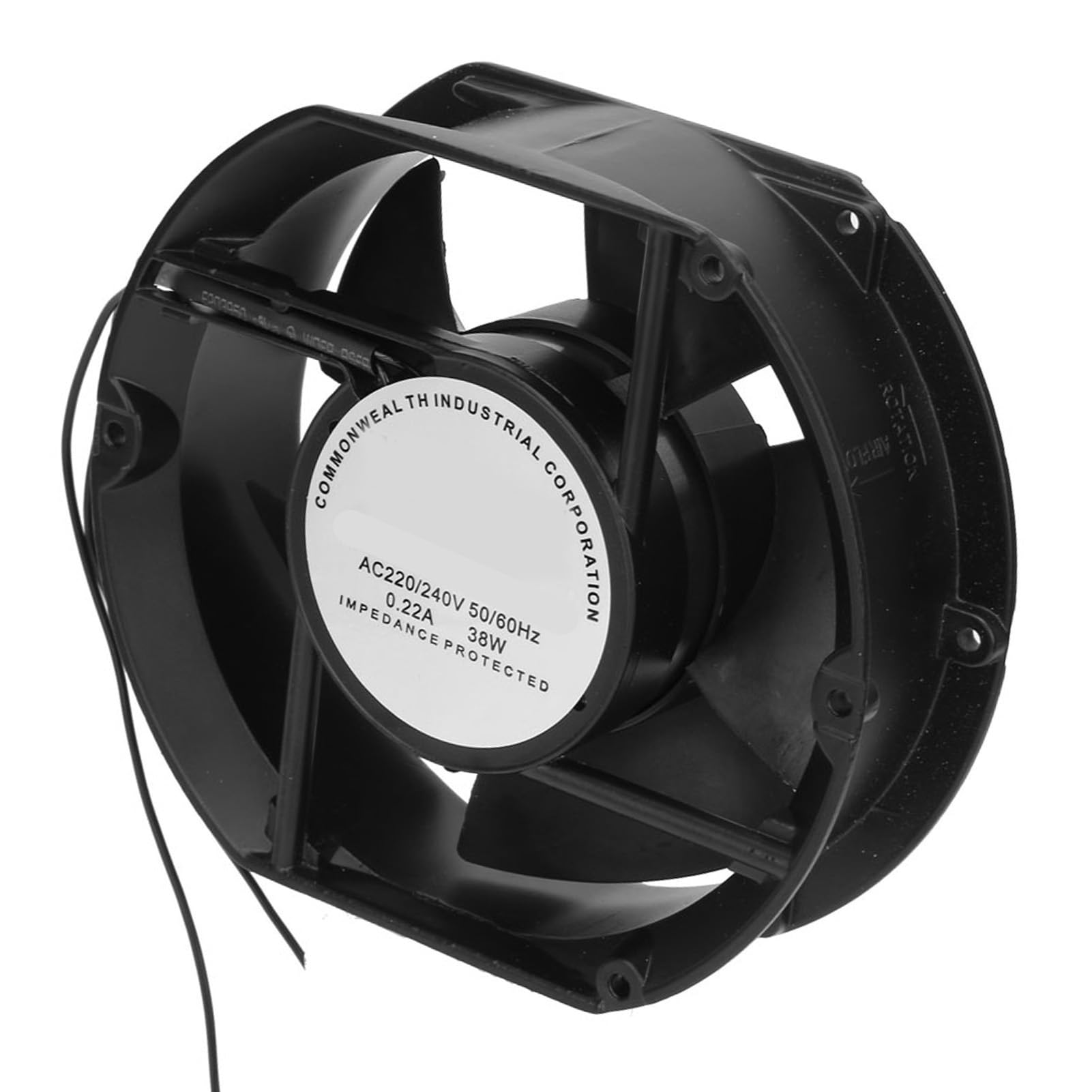 Akozon Axialventilator AC Axialventilator AC220V 38W Oval Kugellager Lüftungskühlventilator AC 220V Ersatz Zubehörteil