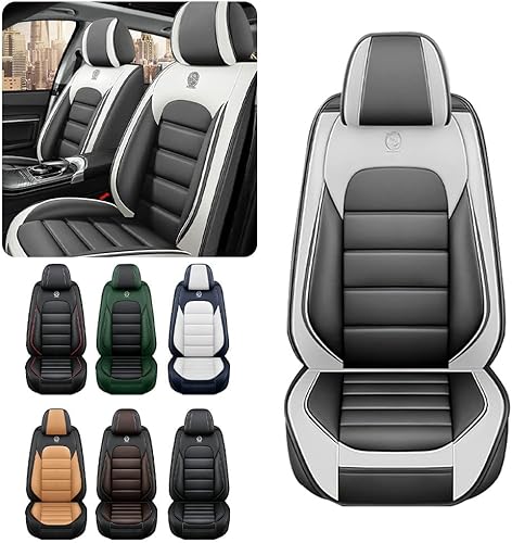 Iceleather Fundas de asiento de automóvil para Mercedes-Benz GLA 250 2017-2023, impermeable, suave, transpirable, de piel sintética, con bolsillos