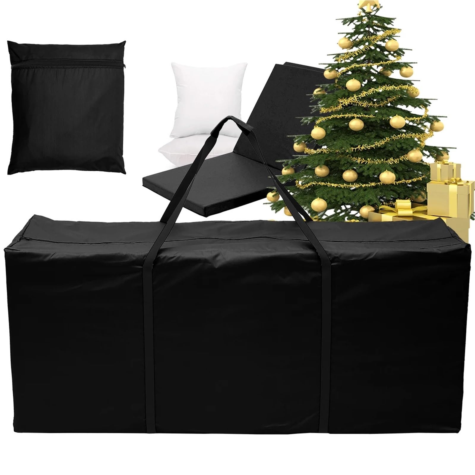 Custodia for bagagliaio for cuscino for mobili da giardino for esterno con cerniera impermeabile in tessuto Oxford resistente agli strappi 210D Per Cuscini(173X76X51cm)