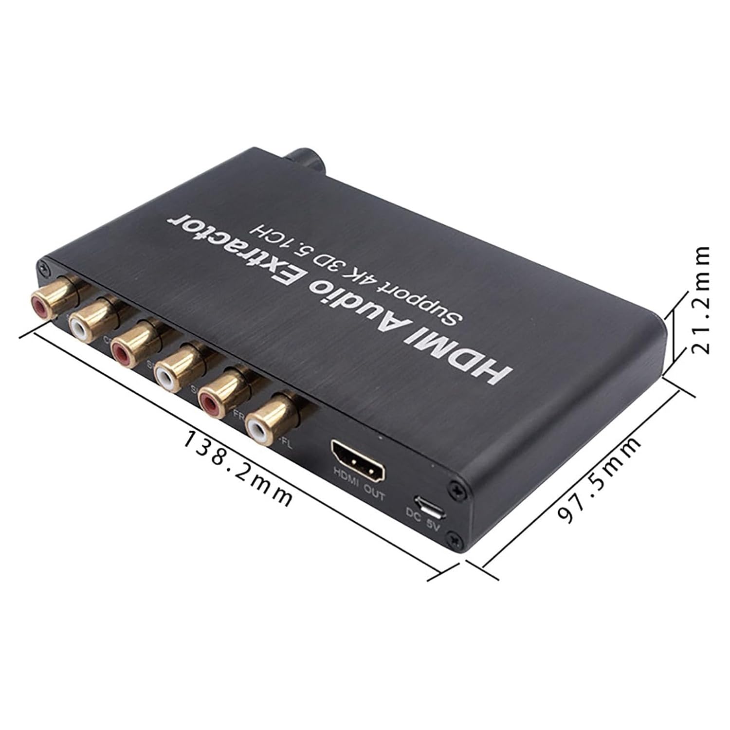 Convertisseur Audio numérique-analogique 4K, décodeur Audio 5.1, Sortie Casque 3,5 mm, Prise en Charge des lecteurs réseau, HDTV, Blu-Ray DVD, DVD, PS3, DM500S, DM800HD, etc.