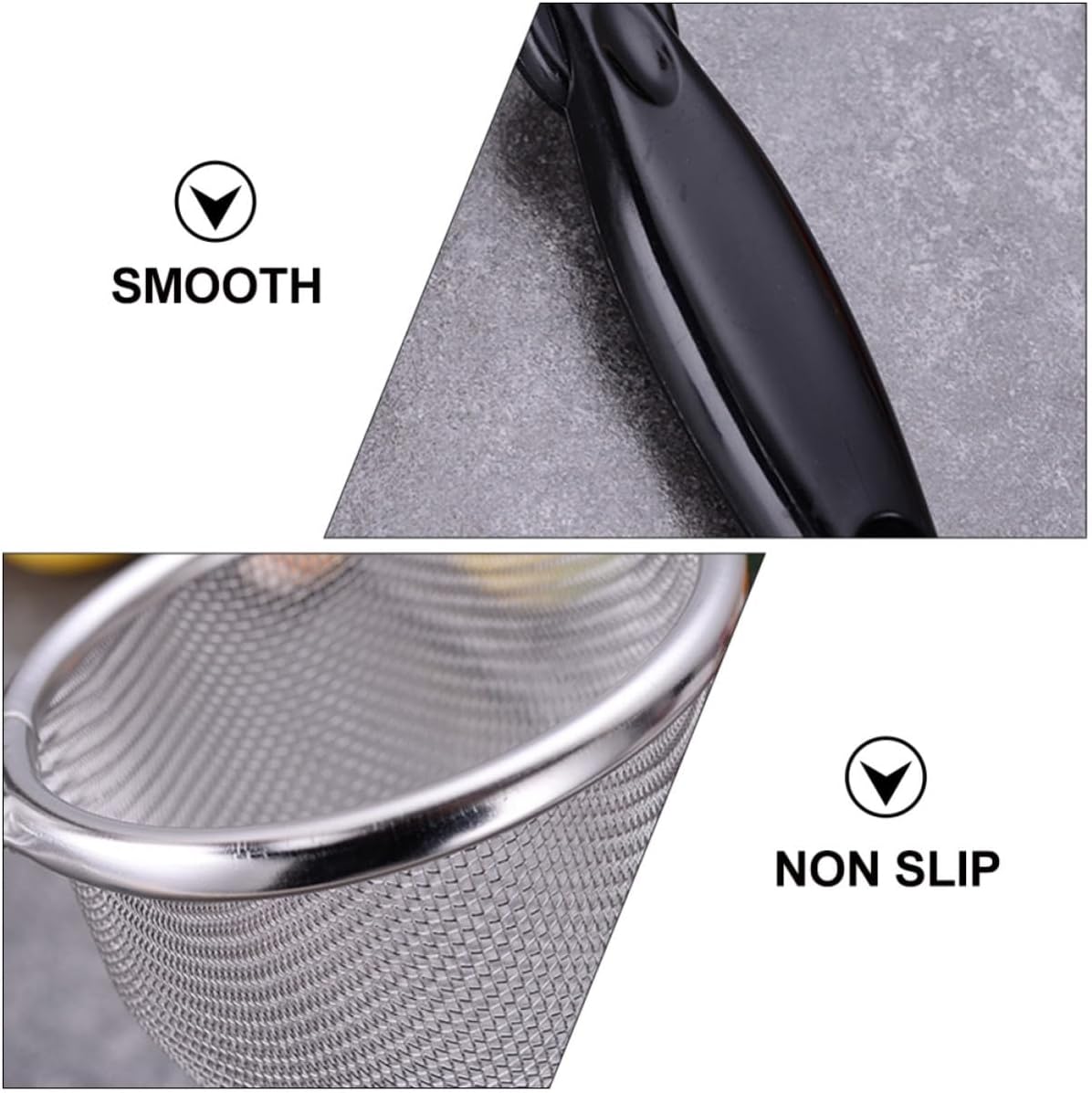Kitchen Strainer Spoon Stainless Steel with Long Handle and Hook