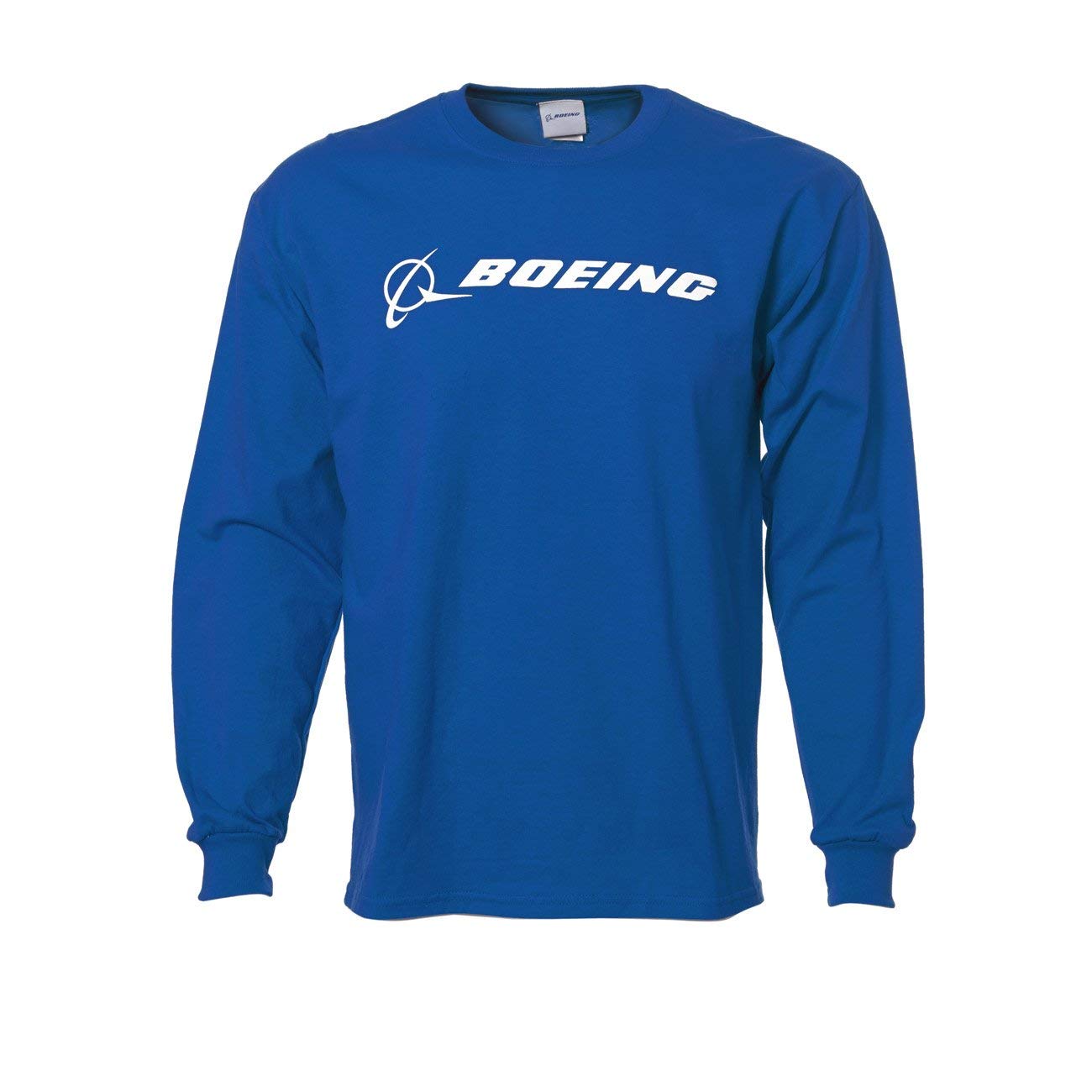 BoeingSignature Logo Long-Sleeve Cotton T-Shirt, Royal Blue