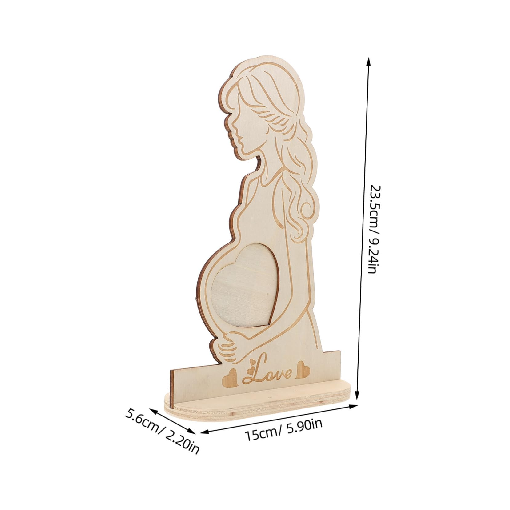 GRIRIW Wood Picture Frame for Keepsake Sonogram Newborn Photo Frame Milestone for Expecting Parents