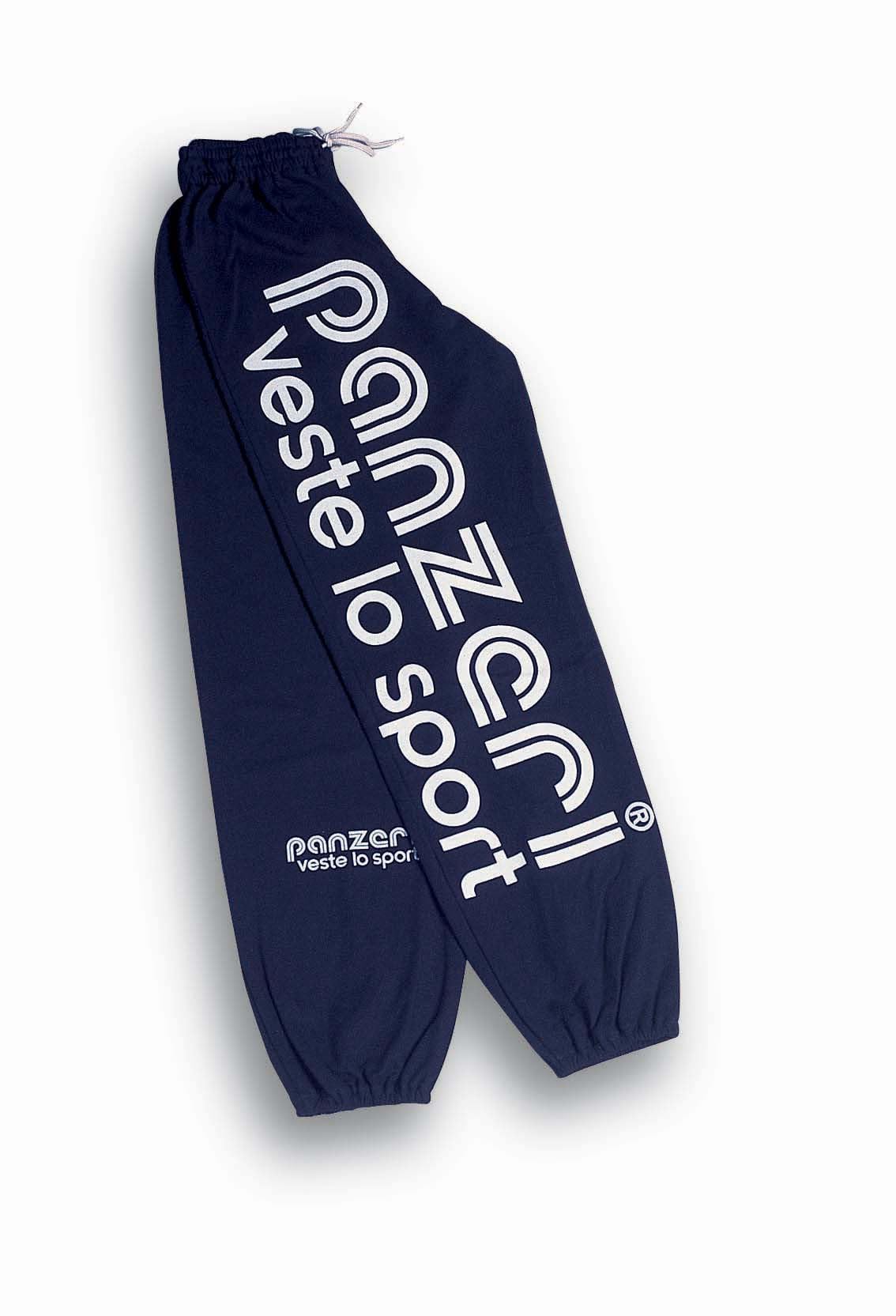 panzeri Pantalon Jogging Uni H - Noir/Blanc