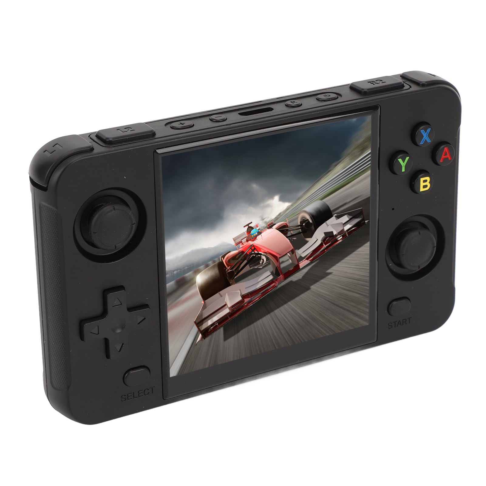 VBESTLIFE Tragbare Handheld-Spielekonsole mit Dual-Joystick, 4-Zoll-IPS-Bildschirm, 16G-64G-Speicherkarte, Unterstützt 2,4-GHz-Online-Spiele, Handheld-Konsole für Spieler (Black)