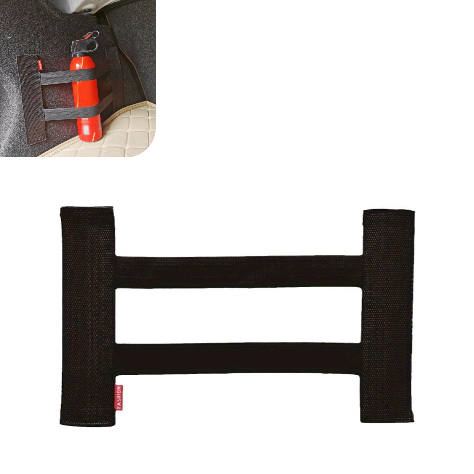 Elastic Car Trunk Organizer Net Straps, Nylon Hook and Loop Tape Storage Straps, 14.96" Anti-Roll Multifunctional Strap, Universal for Cars SUVs Trucks (Black)