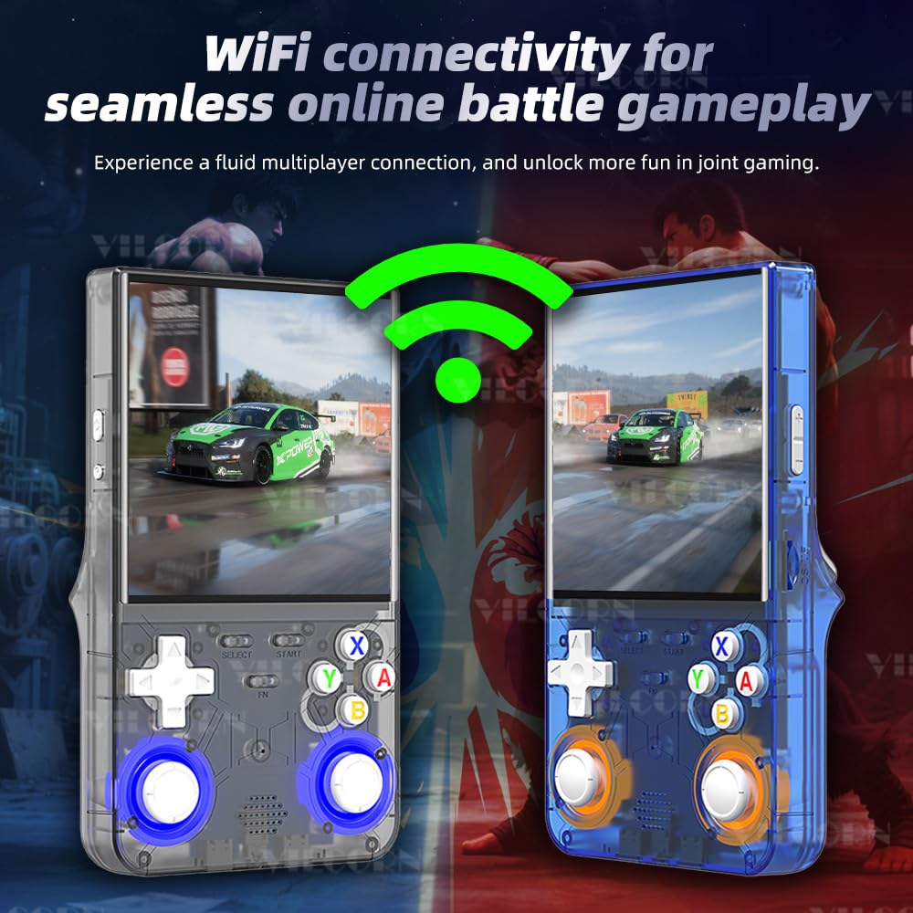 R36 Ultra Retro-Handheld-Spielkonsole, 10,2 cm, Open-Source-Linux-System, 128 GB, tragbare Videospielkonsole mit RGB-Joystick-Tasche, Spiel-Player, unterstützt WLAN, Weihnachts- und