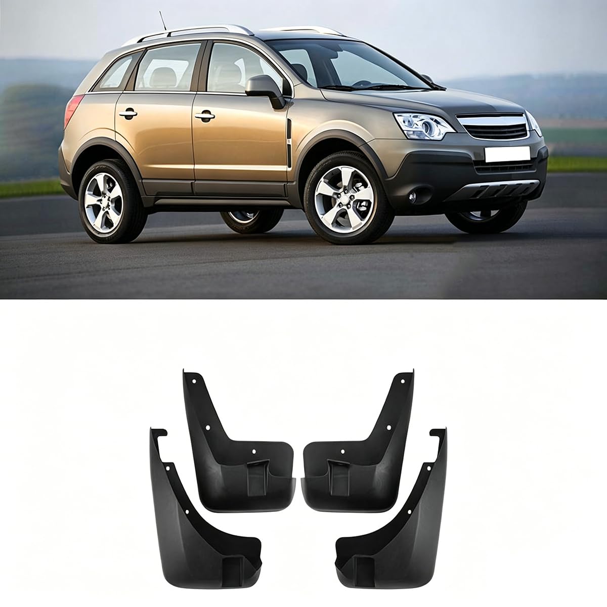 BXQDAM Car mud flaps,Compatible with Opel Antara 2008-2013,Car exterior accessories