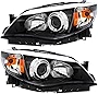 Gold Shrine For Subaru Impreza Headlights Lamps Set 2008 2009 2010 2011 Halogen Black Trim Driver and Passenger Side