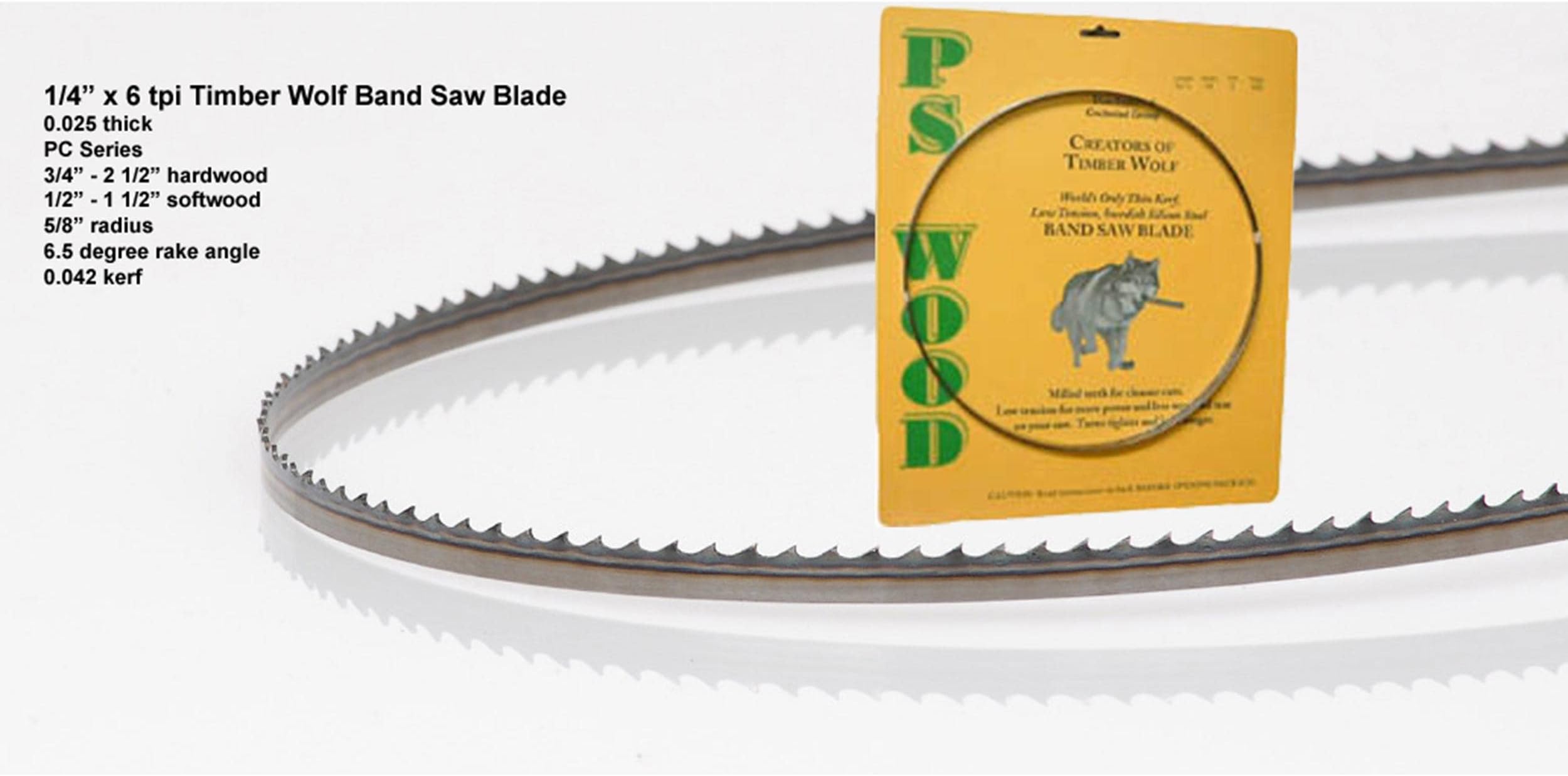 Timber Wolf Bandsaw Blade 1/4" x 105", 6 TPI