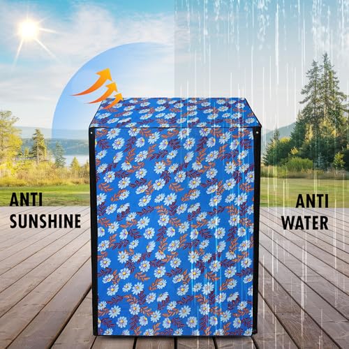 Image of Lithara Front Load Fully Automatic Washing Machine Cover for LG, Samsung, IFB, Whirlpool, Suitable for 5 kg & 5.5 Kg - Waterproof, Dustproof Cover (Print-1)