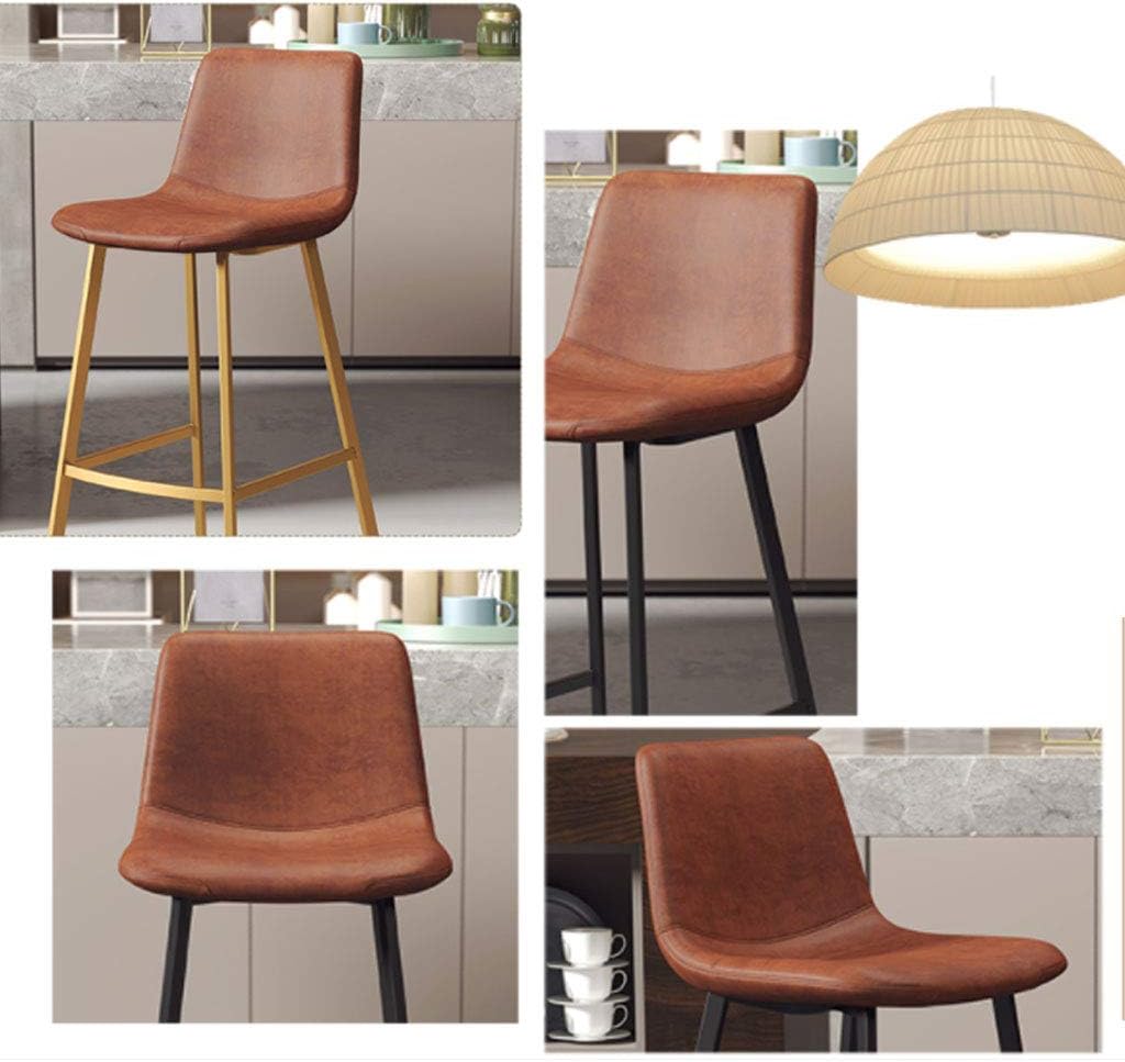 Bar Stools Set of 2 Comfortable Cushion Dining Chair，Counter Chairs with Back, Height Barstool for Kitchen Restaurant Bar, Maximum Load 330LBS (Seat Height 65/75 cm)