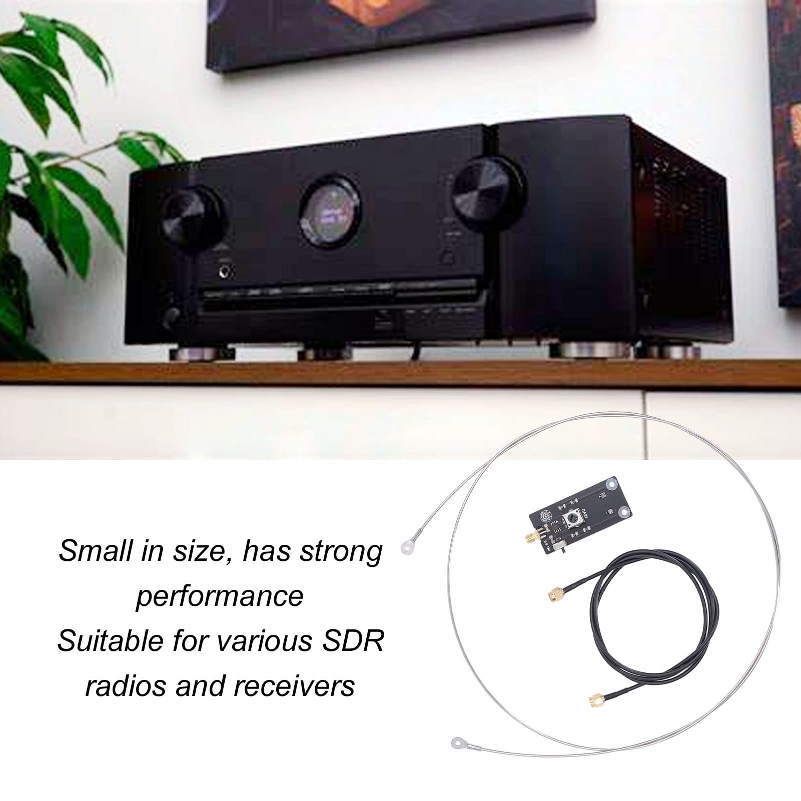 Antenna attiva a piccolo loop con chip NE592, antenna di ricezione SDR ad alta efficienza, compatta e di lunga durata per radio e ricevitori