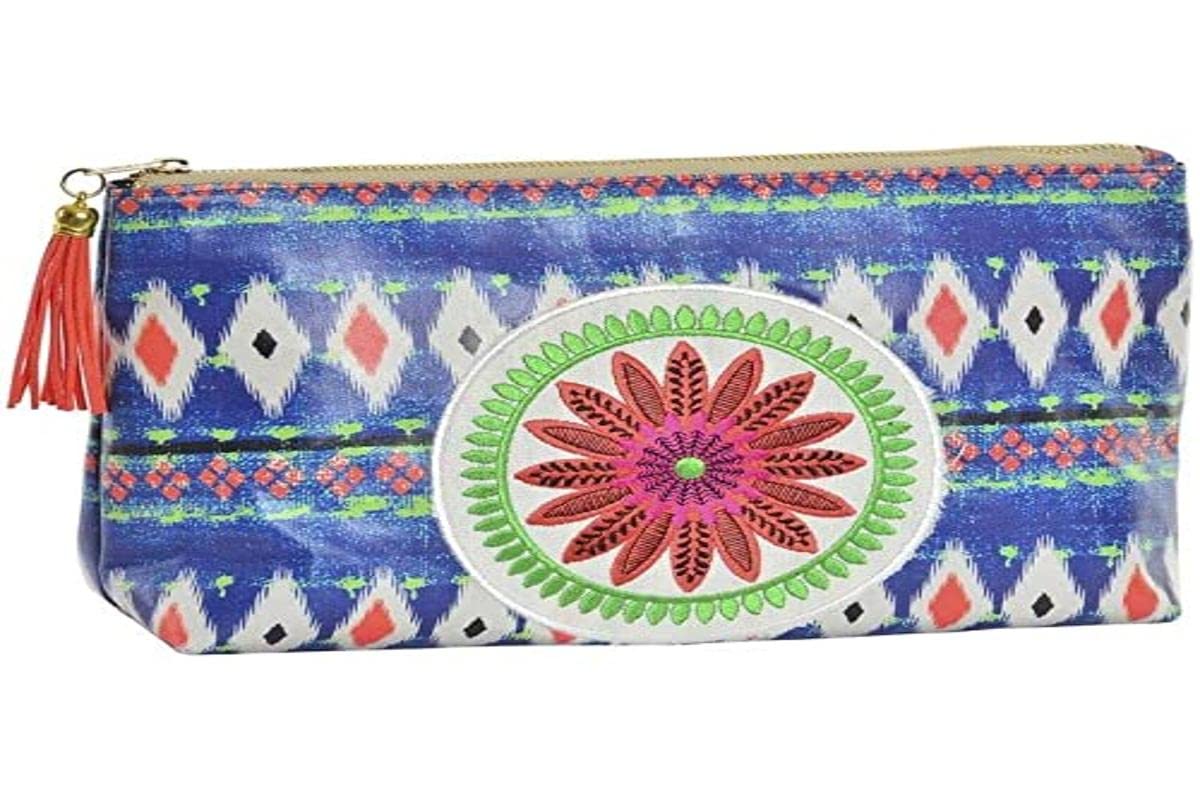 Toiletry Bag Dkd Home Decor Blue Orange African Polyurethane (28 X 8 X 20 Cm), multicoloured, Estandar, Casual