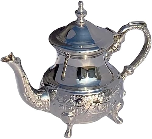 Tetera marroquí hecha a mano con filtro integrado lleva a casa una tradición bellamente funcional del Cercano Oriente pequeña 16 onzas 050 L