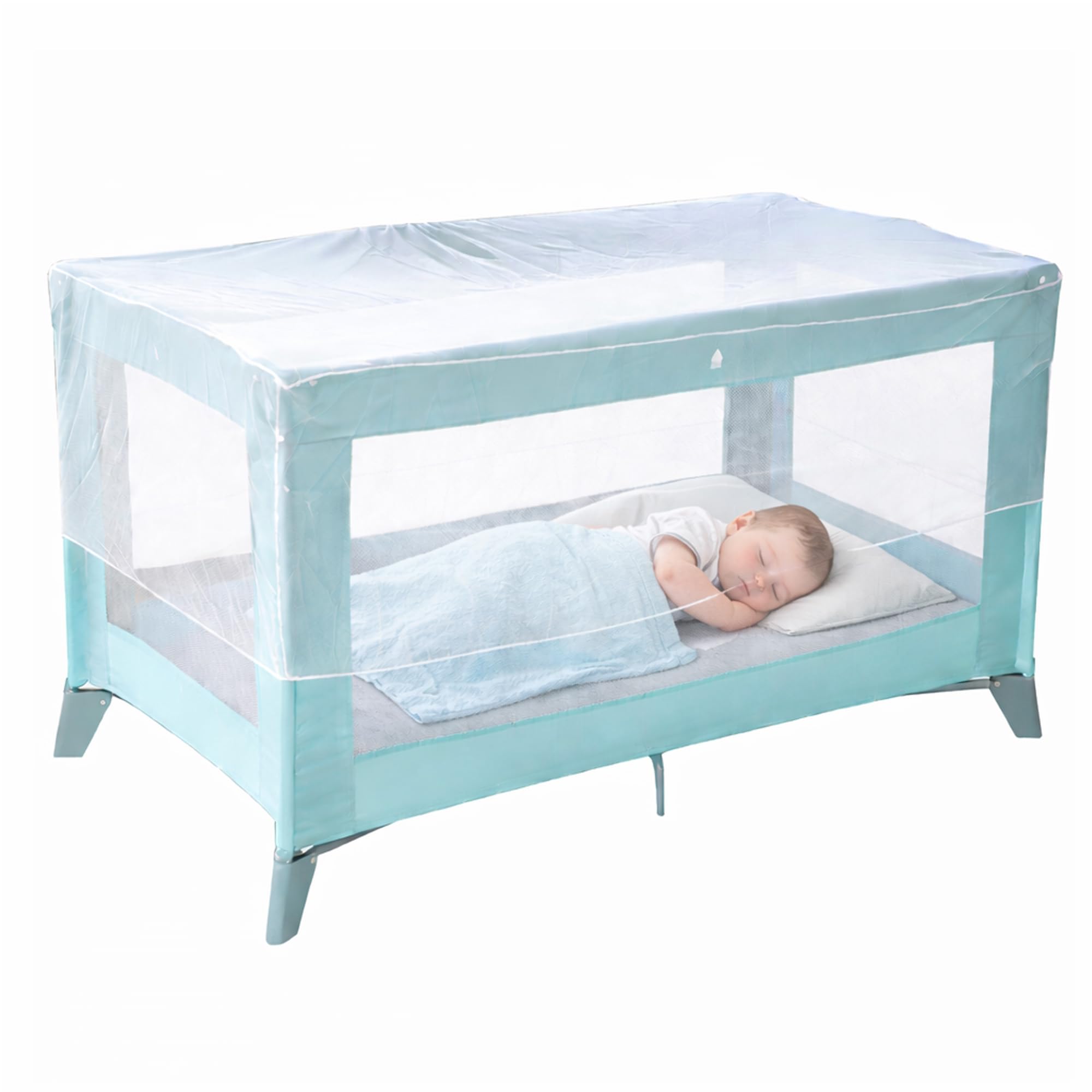 Tool & Tree Mosquitera para cuna 130 x 70 x 33 cm – Mosquitera para cuna de viaje – Parque – Cochecito – Malla transpirable ultrafina – Plegable y ligera – Protección integral – Montaje sencillo