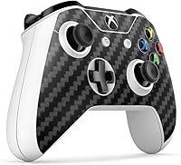 Vista 5 de GNG Carbon Black Console Skin Decal Sticker Compatible with Xbox One S + 2 Controller Skins