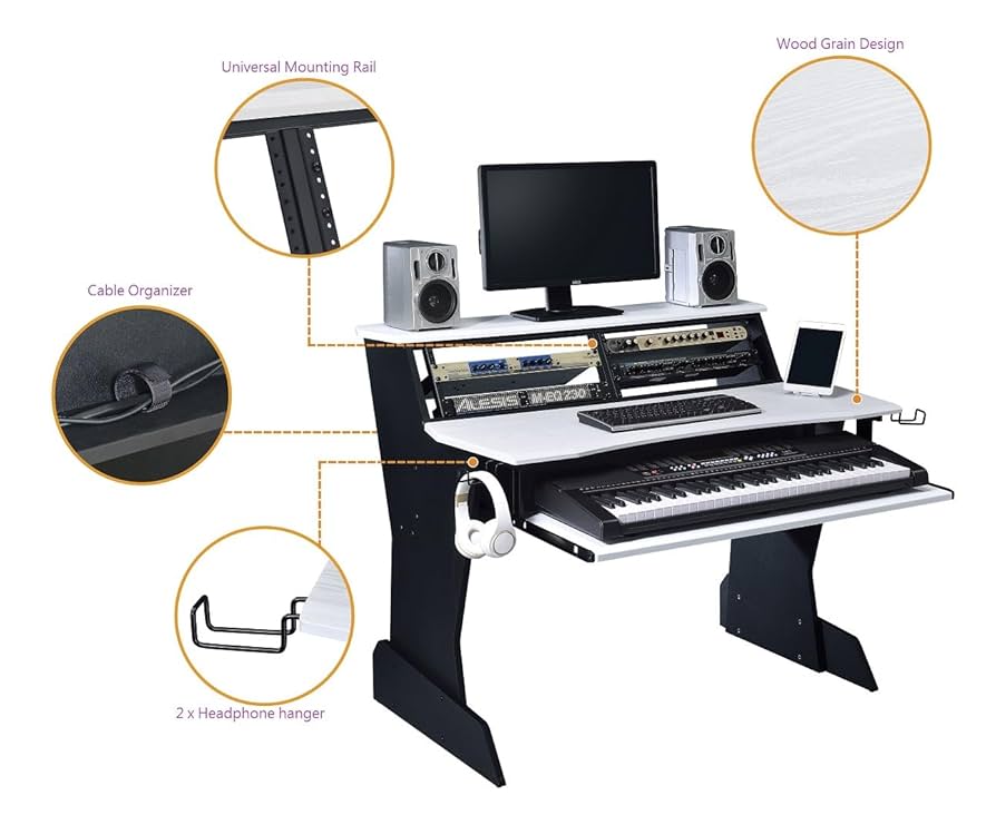 Amazon.com: Musiea BE200 Series Music Studio Desk
