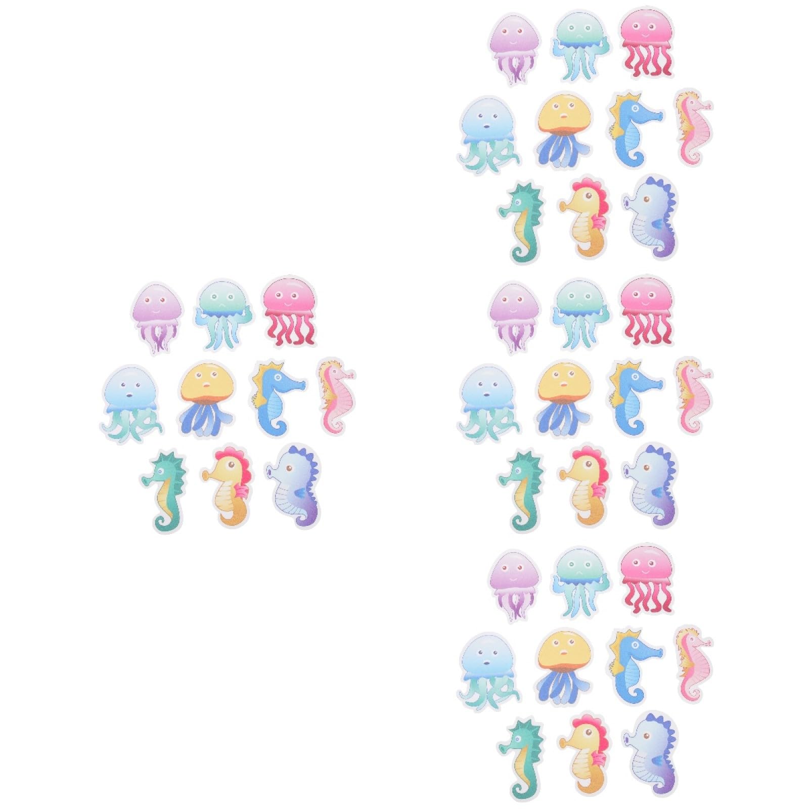 Zerodeko 40 Piezas Dibujos Animados de baño Antideslizante Adhesivos Antideslizantes para bañera decoración de Pared Pegatinas calcomanías Antideslizantes para bañeras Piso