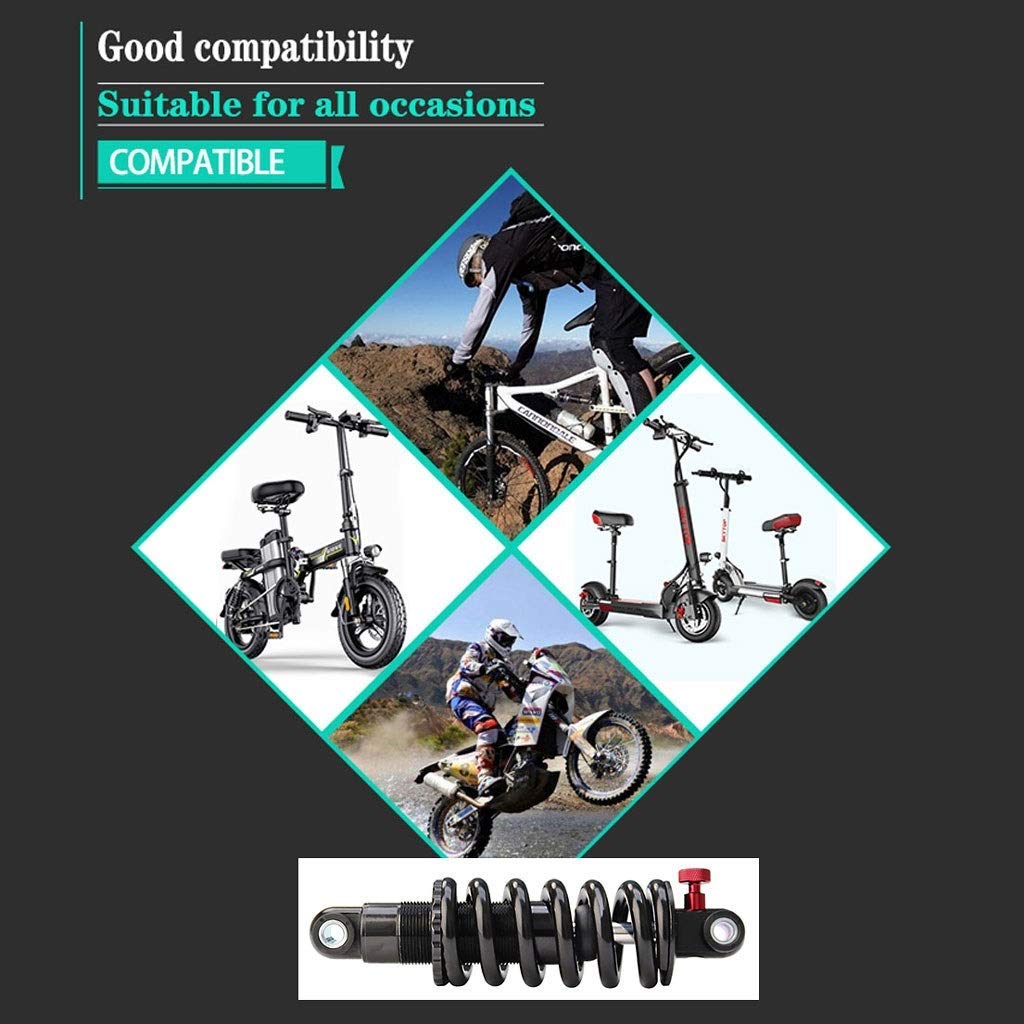 Amortiguador Trasero MTB XC Soft Tail Amortiguador de Bicicleta de montaña 150 mm GS-221A Amortiguación Ajustable MTB Suspensión de Resorte de Aceite Viaje 50 mm (Tamaño: 100 Lbs)