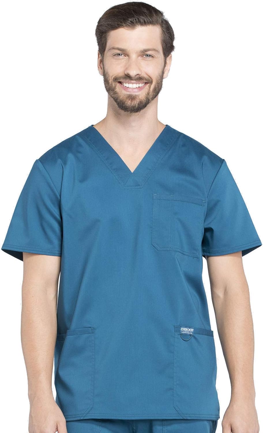 Cherokee V- Neck Men's Scrubs Top with Pockets WW670