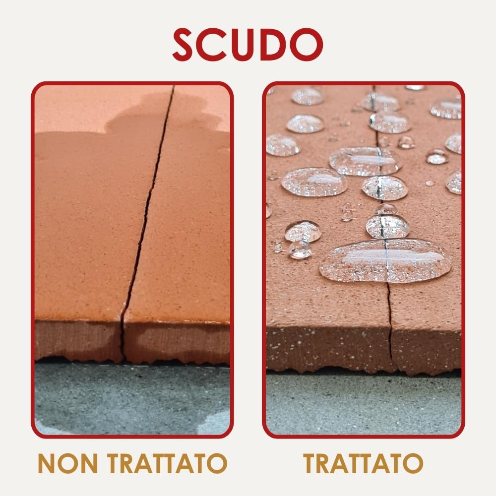 GEAL SCUDO. Idrorepellente Anti Infiltrazioni Base Acqua. Elimina Infiltrazioni per Terrazze, Pavimenti e Rivestimenti. 1 Litro rivestimenti. 1 Litro