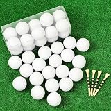 Episkey 20 Stück Schaumstoff Golfbälle 42mm Weich Golf Trainingsbälle für Indoor oder Outdoor Training,Leicht Und Stoßfest, Realistisches Gefühl und begrenzter Flug,Echte Spin and Feel (Weiß)