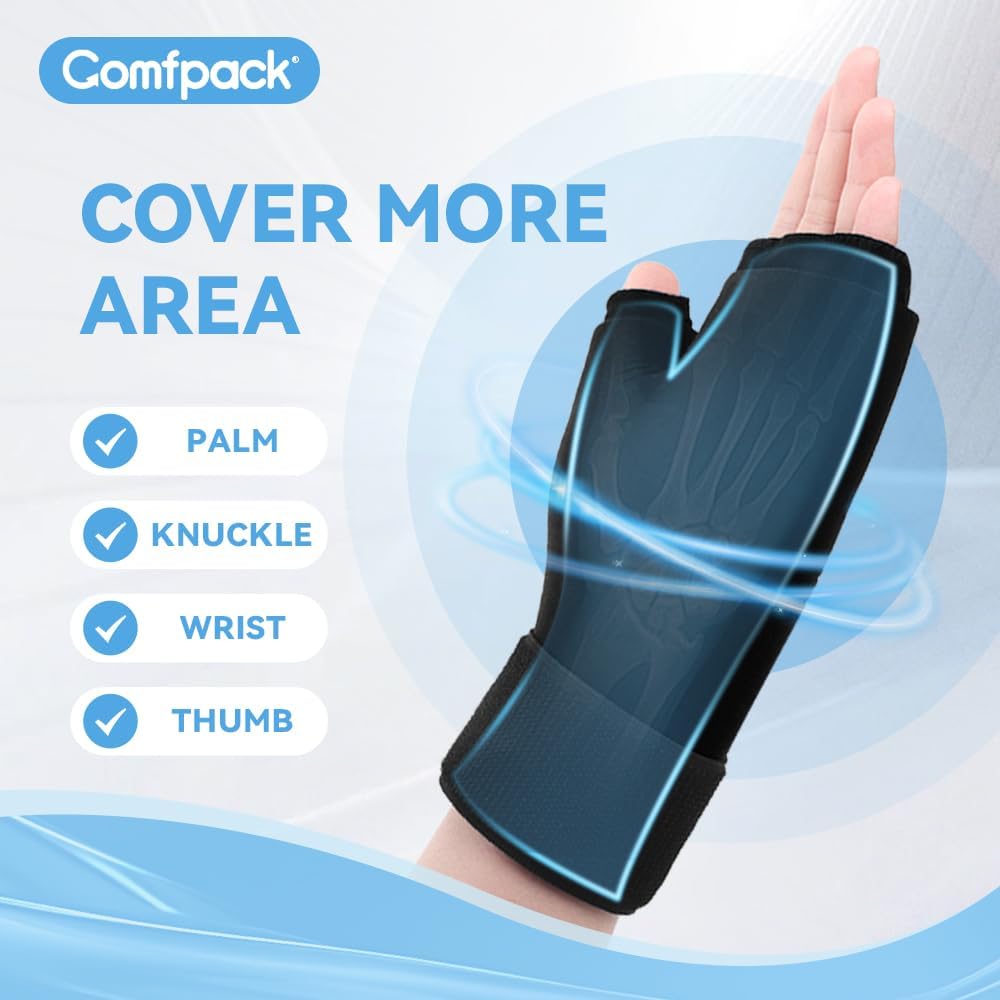 Hand Ice Pack Gloves for Arthritis, 2PCS Wearable Thumb Ice Pack Wrap, Hot Cold Compress Wrist Cold Pack Wrap for Carpal Tunnel Relief, Pain Relief for Tenosynovitis, Swelling, Surgery - Image 4